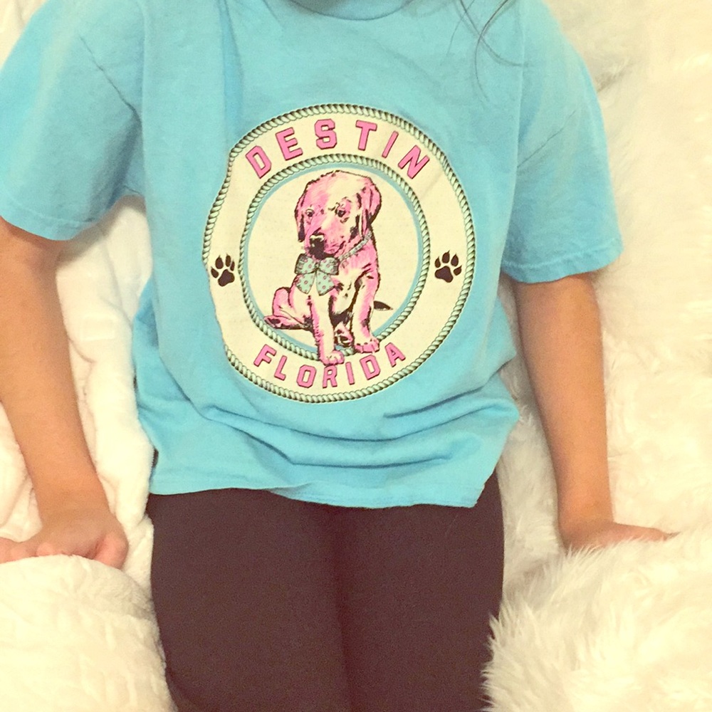 Blue tee